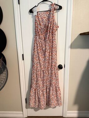 Floral One-Shoulder Maxi Dress - Pink Multi